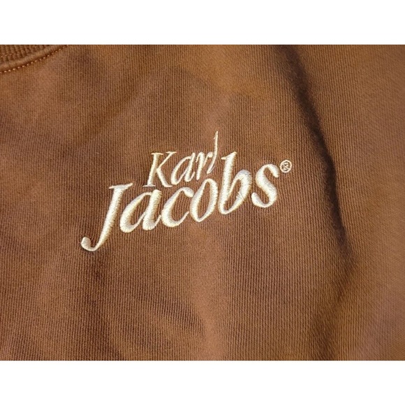 Karl Jacobs Sweater Mens XL Brown Embroidered Pullover YouTube 2021 - Picture 8 of 8